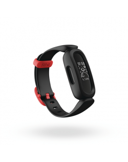 Fitbit Ace 3 Fitness tracker, OLED, Touchscreen, Waterproof, Bluetooth, Black/Racer Red