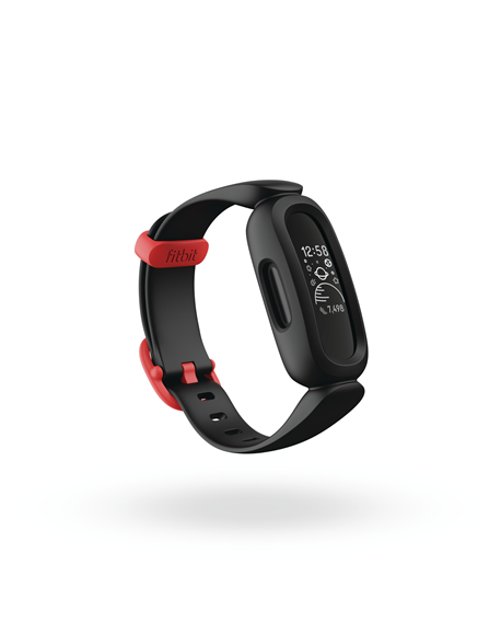 Fitbit Ace 3 Fitness tracker, OLED, Touchscreen, Waterproof, Bluetooth, Black/Racer Red