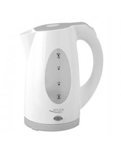 Adler Kettle AD 1208 Standard, Plastic, White, 2000 W, 360° rotational base, 1.8 L
