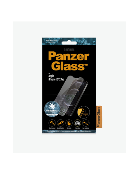 PanzerGlass Apple, For iPhone 12/12 Pro, Glass, Transparent, Clear Screen Protector, 6.1 "