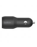 Belkin Dual USB-A Car Charger 24W + USB-A to Lightning Cable BOOST CHARGE Black