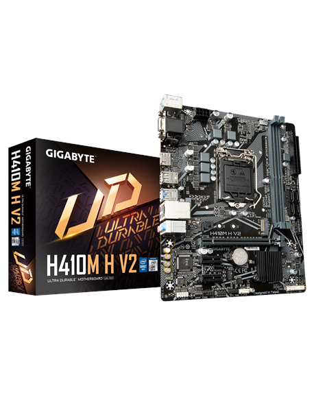 Gigabyte H410M H V2 1.0 M/B Processor family Intel, Processor socket LGA1200, DDR4 DIMM, Memory slots 2, Supported hard disk dri