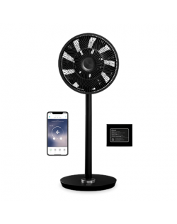 Duux Smart Fan Whisper Flex Smart Black with Battery Pack Stand Fan, Timer, Number of speeds 26, 2-22 W, Oscillation, Diameter 3