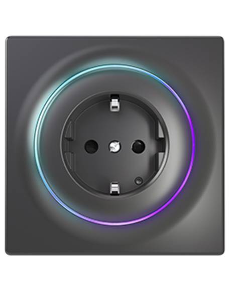 FIBARO Walli Outlet type F, Black Z-Wave EU