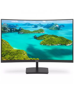 Philips LCD monitor 241E1SC 24, FHD, 1920 x 1080 pixels, VA, 16:9, Black, 4 ms, 250 cd/m², HDMI audio out, W-LED system