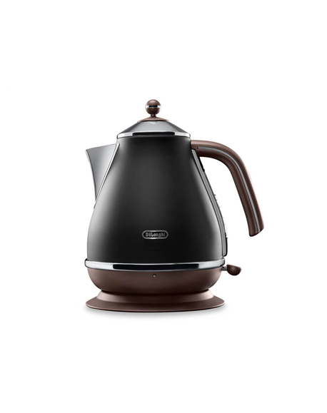 Delonghi Icona Vintage KBOV2001BK Standard kettle, Stainless steel, Black, 2000 W, 1.7 L, 360° rotational base