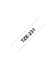 Brother TZ-231 Laminated Tape Black on White, TZe, 8 m, 1.2 cm