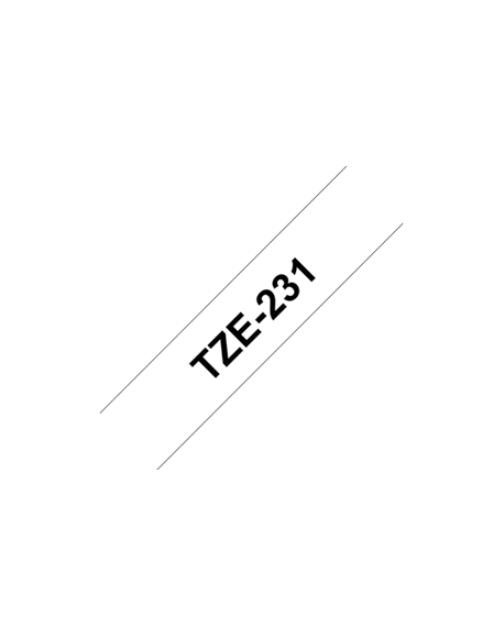 Brother TZ-231 Laminated Tape Black on White, TZe, 8 m, 1.2 cm