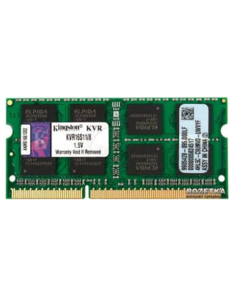 Kingston 8 GB, DDR3, 1600 MHz, Notebook, Registered No, ECC No