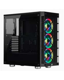 Corsair Mid-Tower ATX Smart Case iCUE 465X RGB Side window, Mid-Tower, Black, Power supply included No, Steel, Tempered Glass