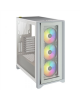 Corsair Tempered Glass Mid-Tower ATX Case iCUE 4000X RGB Side window, Mid-Tower, White, Power supply included No, Steel, Tempere