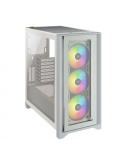 Corsair Tempered Glass Mid-Tower ATX Case iCUE 4000X RGB Side window, Mid-Tower, White, Power supply included No, Steel, Tempered Glass, Plastic