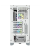 Corsair Tempered Glass Mid-Tower ATX Case iCUE 4000X RGB Side window, Mid-Tower, White, Power supply included No, Steel, Tempere