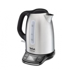 TEFAL Kettle KI240D30 With electronic control, 2400 W, 1.7 L, Stainless Steel, Stainless Steel, 360° rotational base