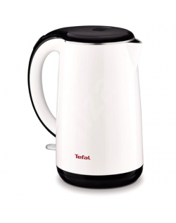 TEFAL KO260130 Standard kettle, Stainless steel, White, 2400 W, 360° rotational base, 1.7 L