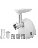 Meat mincer Camry CR 4802 White, 600-1500 W, Number of speeds 1, Middle size sieve, mince sieve, poppy sieve, plunger, sausage filler, vegatable attachment.