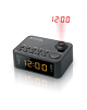 Muse Clock radio M-178P Black, 0.9 inch amber LED, with dimmer