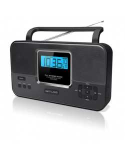 Muse M-087R Black, 2-band PLL stereo portable radio