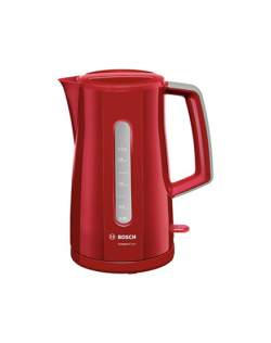 Bosch Kettle TWK3A014 Standard, Plastic, Red, 2400 W, 360° rotational base, 1.7 L