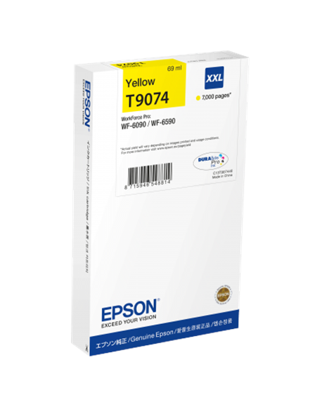 Epson DURABrite Pro T9074 XXL Ink Cartridge, Yellow