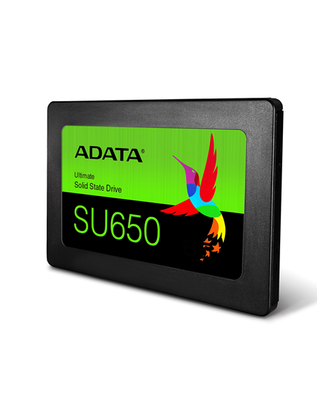 ADATA Ultimate SU650 3D NAND SSD 960 GB, SSD form factor 2.5”, SSD interface SATA, Write speed 450 MB/s, Read speed 520 MB/s