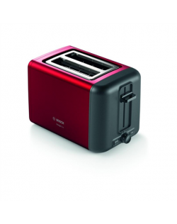 Bosch DesignLine Toaster TAT3P424 Power 970 W, Number of slots 2, Housing material Stainless steel, Red