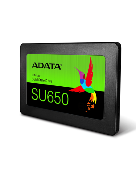 ADATA Ultimate SU650 3D NAND SSD 480 GB, SSD form factor 2.5”, SSD interface SATA, Write speed 450 MB/s, Read speed 520 MB/s