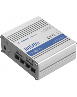 Teltonika Rugged Industrial LTE-A Cat6 Router RUTX09 No Wi-Fi, 10/100/1000 Mbit/s, Ethernet LAN (RJ-45) ports 4, 2G/3G/4G
