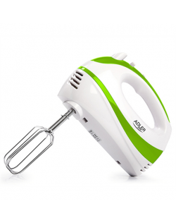 Adler Mixer AD 4205 g Hand Mixer, 300 W, Number of speeds 5, Turbo mode, White/Green