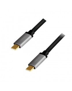 Logilink USB 3.2 Gen 2 cable, C/M to C/M, 4K/60Hz, PD,alu CUA0107 1 m, USB-C male, USB-C male