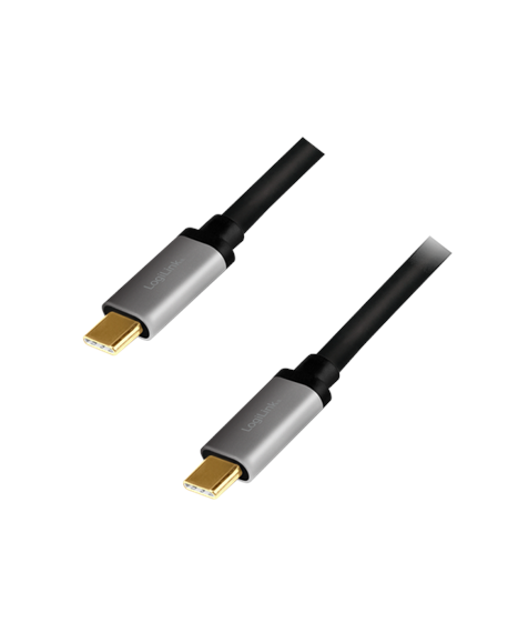 Logilink USB 3.2 Gen 2 cable, C/M to C/M, 4K/60Hz, PD,alu CUA0107 1 m, USB-C male, USB-C male