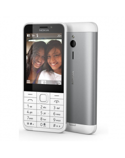 Nokia 230 Silver, 2.8 ", TFT, 240 x 320 pixels, 16 MB, Dual SIM, Mini-SIM, Bluetooth, 3.0, USB version microUSB 1.1, Built-in ca