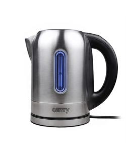 Camry Kettle CR 1253 With electronic control, 2200 W, 1.7 L, Stainless steel, Stainless steel, 360° rotational base