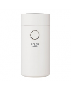 Adler Coffee grinder AD4446wg 150 W, Coffee beans capacity 75 g, Lid safety switch, White