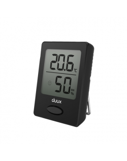 Duux Sense Hygrometer + Thermometer, Black, LCD display