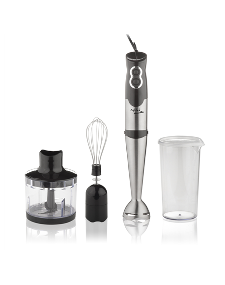 Gallet Blender Naucelle 3in1 GALMIX435 Hand Blender, 500 W, Number of speeds 2, Chopper, Ice crushing, Black/Stainless steel