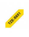 Brother TZe-S651 Strong Adhesive Laminated Tape Black on Yellow, TZe, 8 m, 2.4 cm