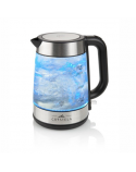 ETA ETA615390000 Standard kettle, Glass, Stainless steel/Black, 2200 W, 360° rotational base, 1.7 L