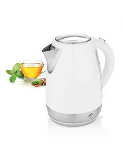 ETA Kettle ETA859890030 Standard kettle, Stainless steel, White, 2100 W, 360° rotational base, 1.7 L