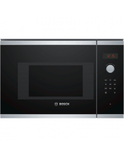 Bosch Microwave Oven BFL523MS0 20 L, Retractable, Rotary knob, Touch Control, 800 W, Stainless steel/ black, Built-in, Defrost f