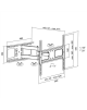 Logilink BP0028 TV Wall mount, 37"-70", tilt +10°-20°,swievel +-90°, 475mm Logilink Wall Mount, 37-70 ", Maximum weight (capacit