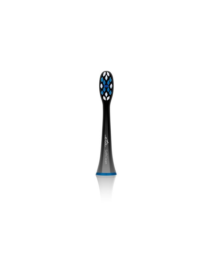 ETA Toothbrush replacement SoftClean ETA070790600 Heads, For adults, Number of brush heads included 2, Black