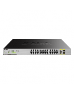 D-Link Switch DGS-1026MP Unmanaged, Rack mountable, 1 Gbps (RJ-45) ports quantity 24, SFP ports quantity 2, PoE/Poe+ ports quant