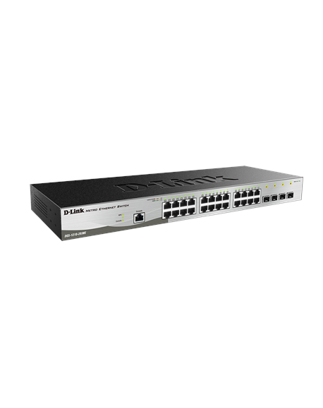 D-Link Metro Ethernet Switch DGS-1210-28/ME Managed L2, Rack mountable, 1 Gbps (RJ-45) ports quantity 24, SFP ports quantity 4, 
