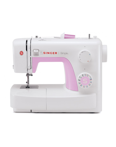 Sewing machine Singer SIMPLE 3223 White/Pink, Number of stitches 23, Number of buttonholes 1,