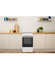 INDESIT Cooker IS5V8GMW/E Hob type Electric, Oven type Electric, White, Width 50 cm, Grilling, 57 L, Depth 60 cm