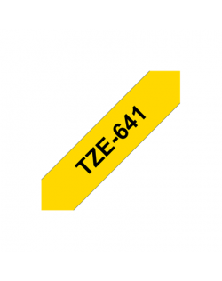 Brother TZe-641 Laminated Tape Black On Yellow, TZe, 8 m, 1.8 cm