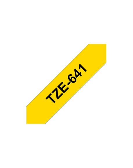Brother TZe-641 Laminated Tape Black On Yellow, TZe, 8 m, 1.8 cm