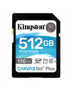 Kingston Canvas Go! Plus 512 GB, SD, Flash memory class 10