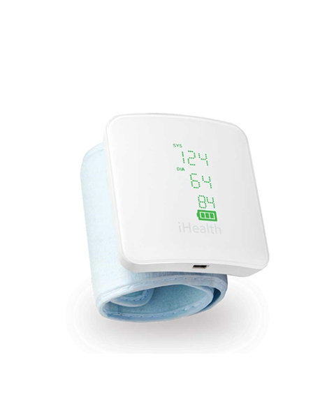 iHealth Wrist Blood Pressure Monitor BP7S White, Wireless, Weight 105 g